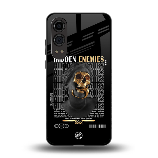hidden enemies back phone cover | glass case for oneplus nord ce 4 lite