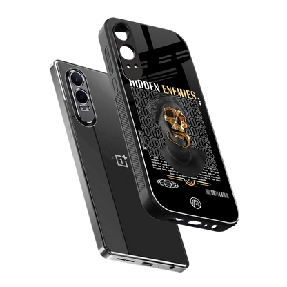 hidden enemies back phone cover | glass case for oneplus nord ce 4 lite