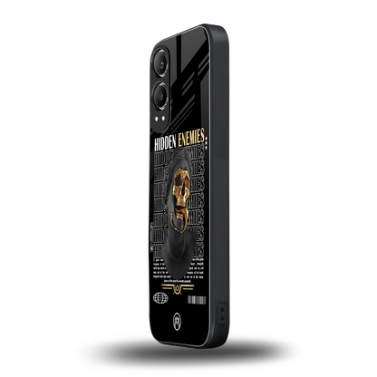 hidden enemies back phone cover | glass case for oneplus nord ce 4 lite