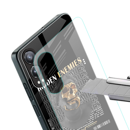 hidden enemies back phone cover | glass case for oneplus nord ce 4 lite
