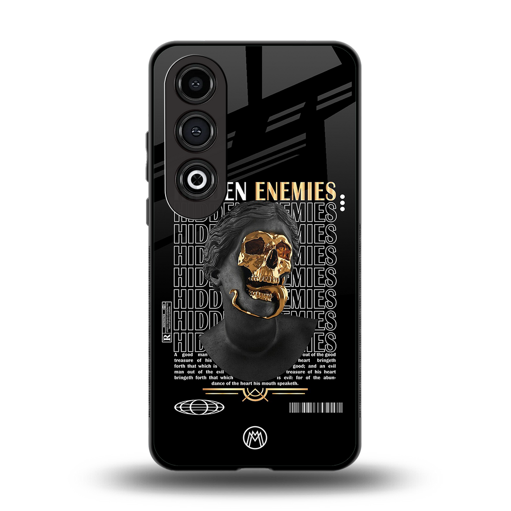 hidden enemies back phone cover | glass case for oneplus nord ce 4