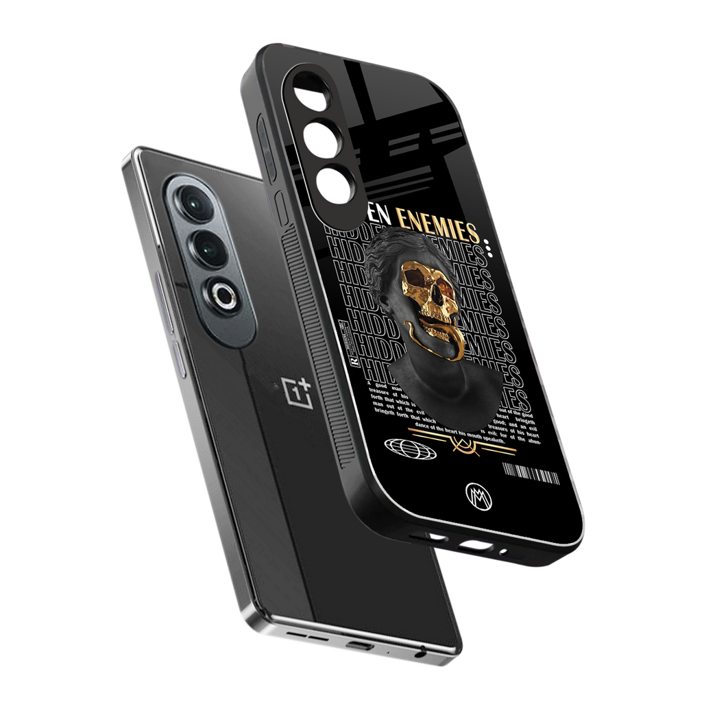 hidden enemies back phone cover | glass case for oneplus nord ce 4