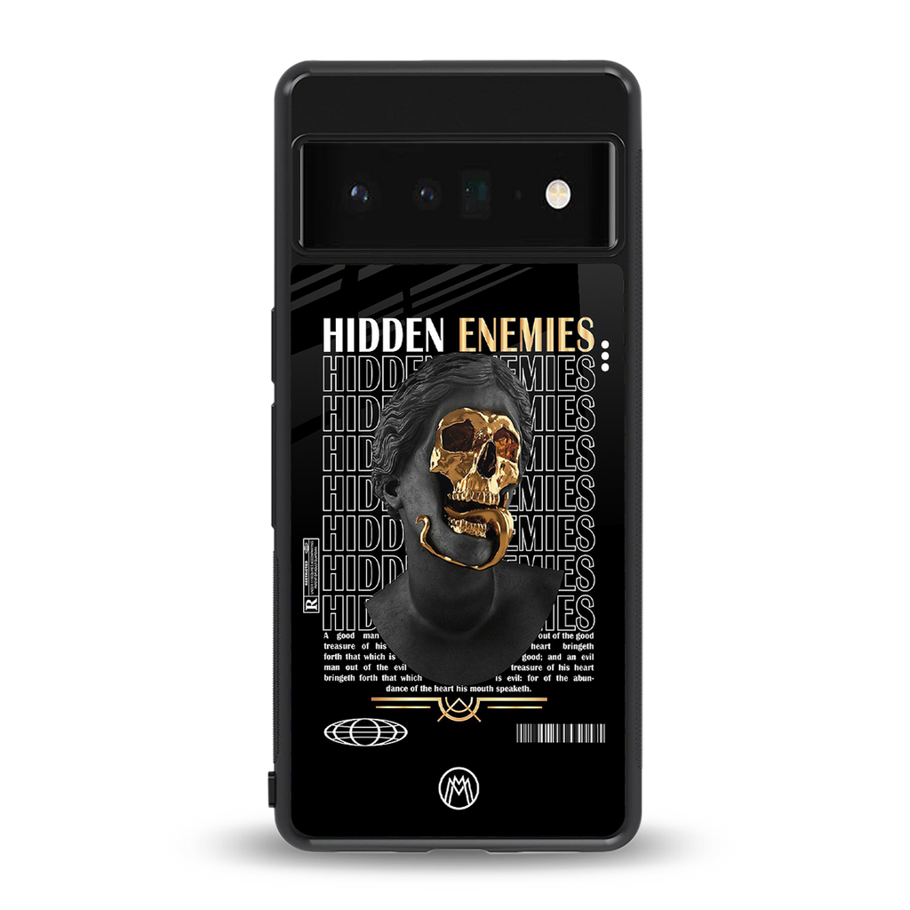 hidden enemies back phone cover | glass case for google pixel 6 pro