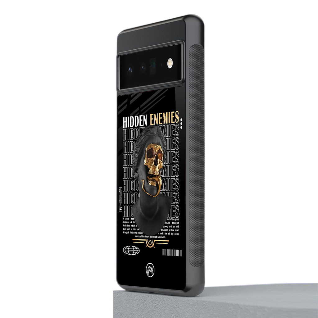 hidden enemies back phone cover | glass case for google pixel 6 pro
