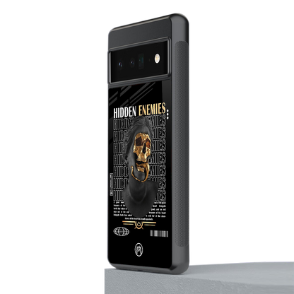 hidden enemies back phone cover | glass case for google pixel 6 pro