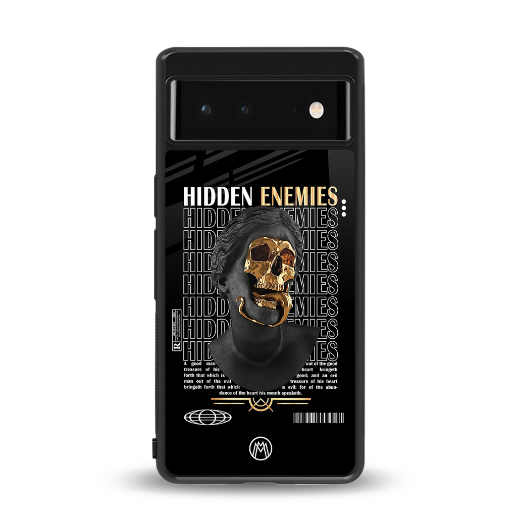hidden enemies back phone cover | glass case for google pixel 6