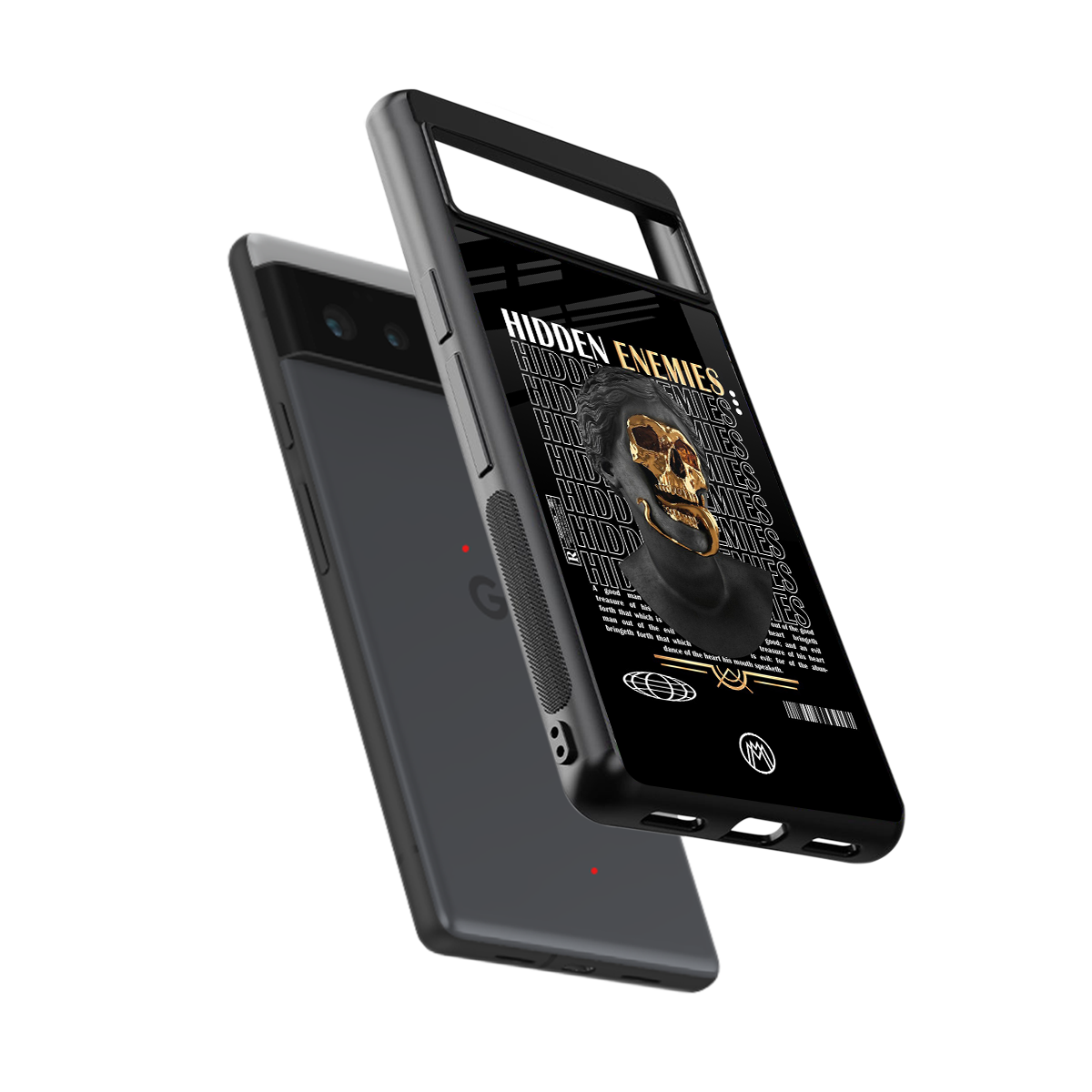 hidden enemies back phone cover | glass case for google pixel 6