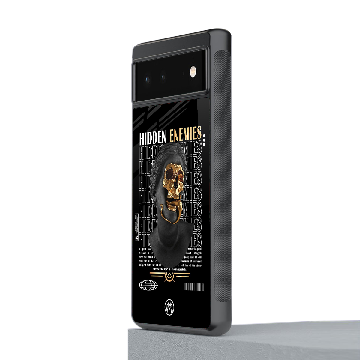 hidden enemies back phone cover | glass case for google pixel 6