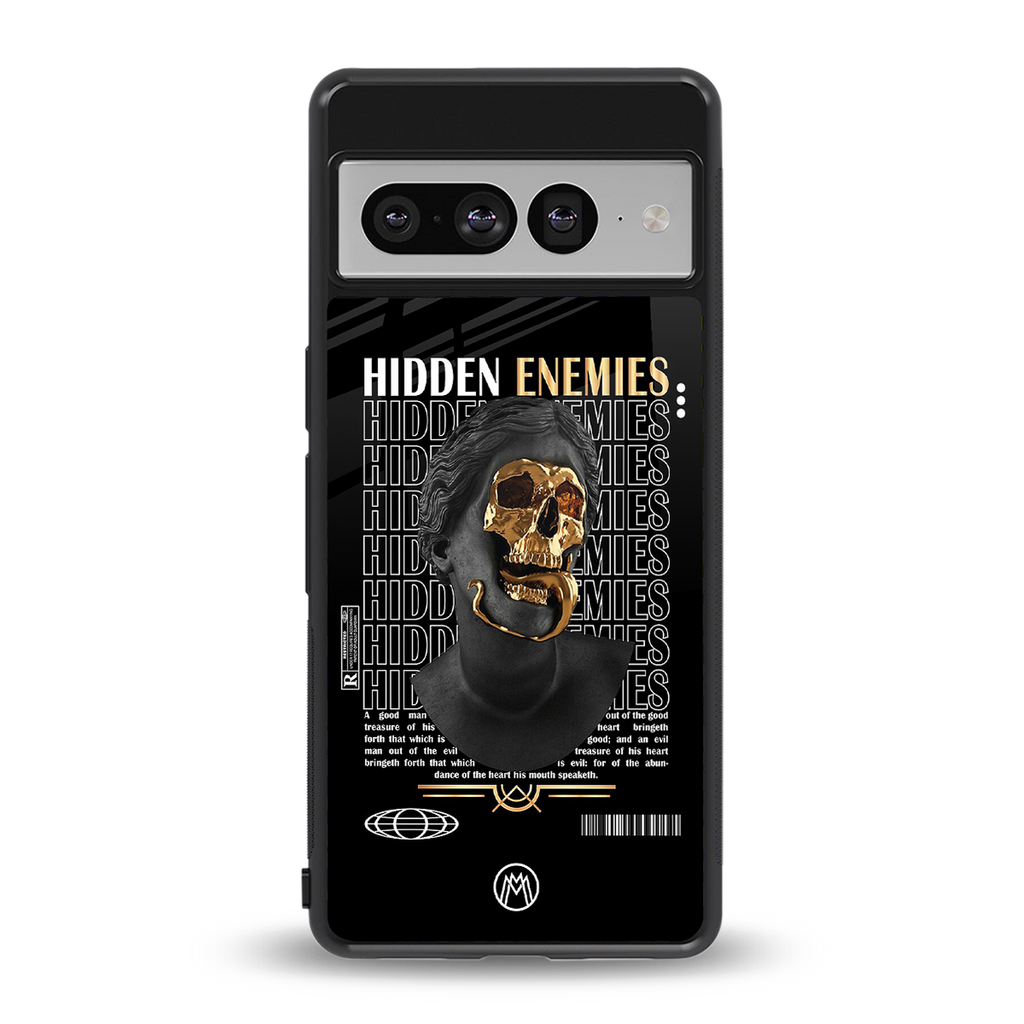 hidden enemies back phone cover | glass case for google pixel 7 pro