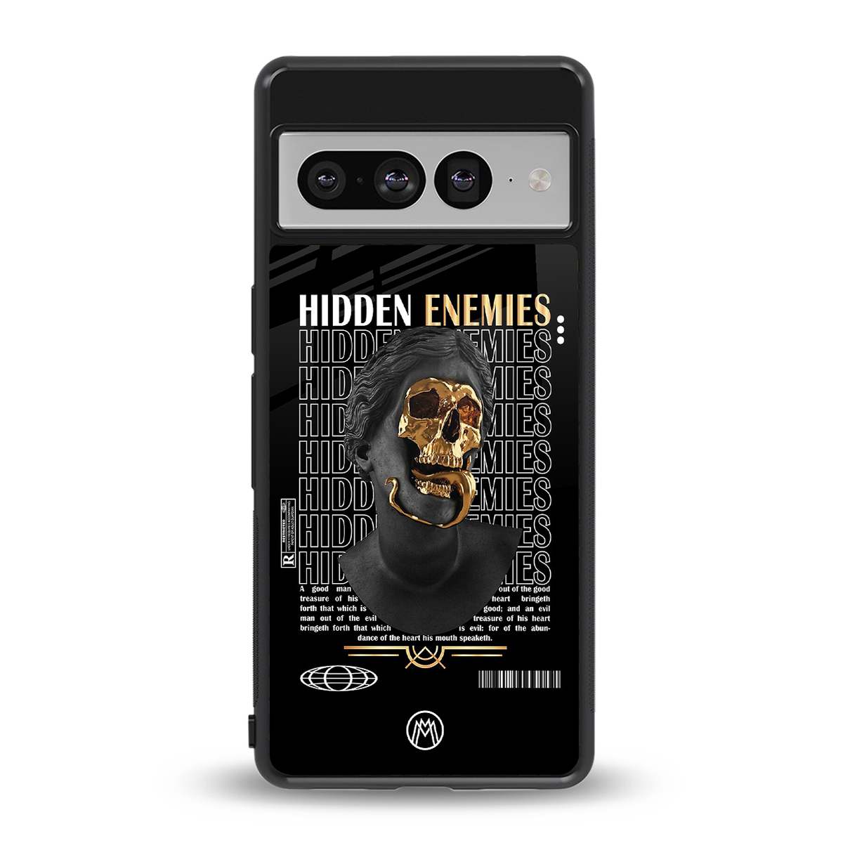 hidden enemies back phone cover | glass case for google pixel 7 pro