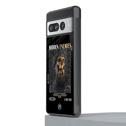 hidden enemies back phone cover | glass case for google pixel 7 pro