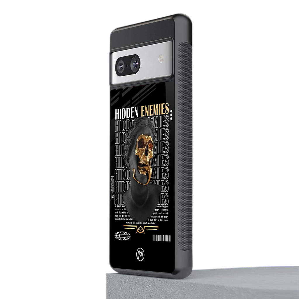 hidden enemies back phone cover | glass case for Google Pixel 7