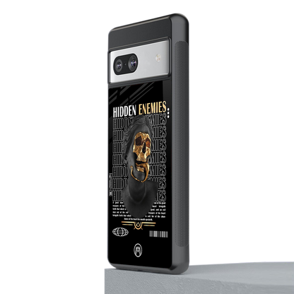 hidden enemies back phone cover | glass case for Google Pixel 7