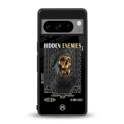 hidden enemies back phone cover | glass case for google pixel 8 pro