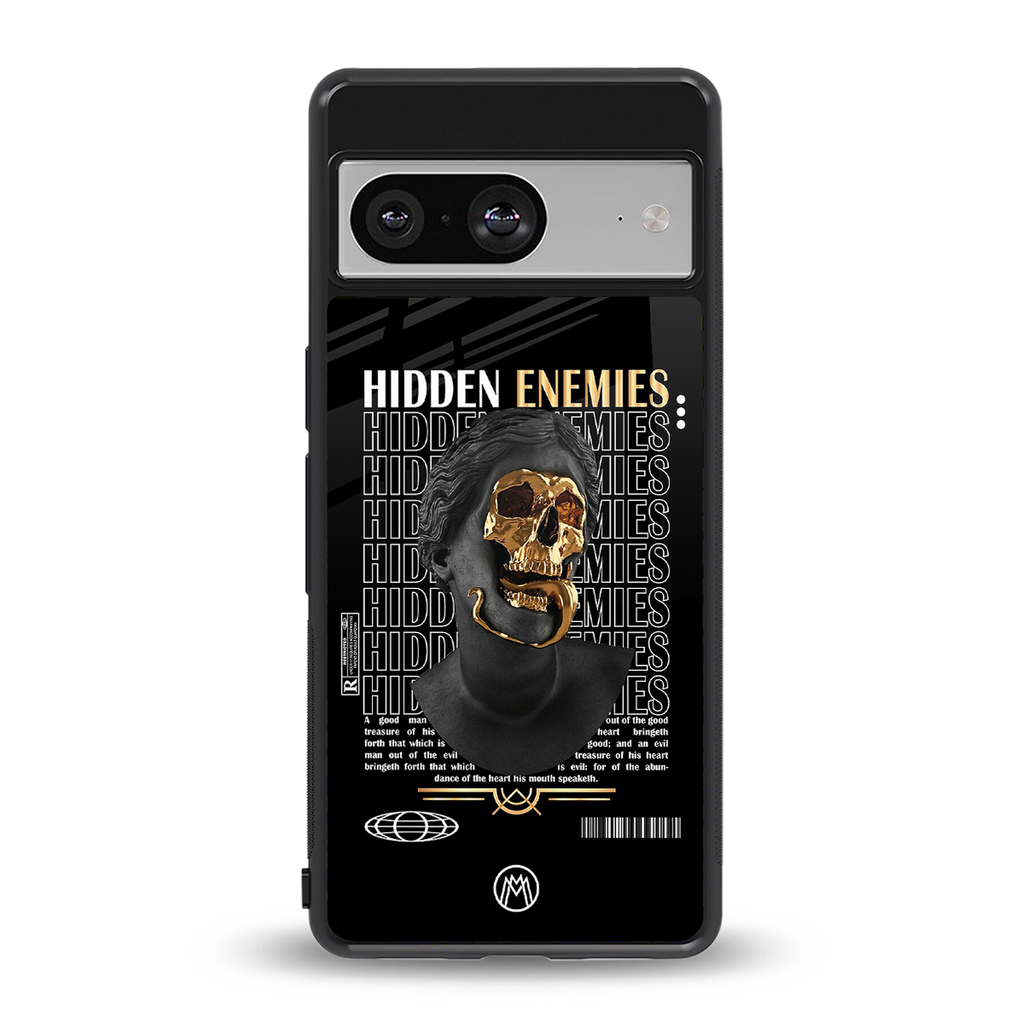 hidden enemies back phone cover | glass case for Google Pixel 8