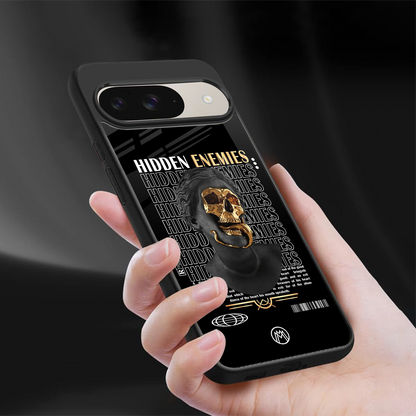hidden enemies back phone cover | glass case for google pixel 9
