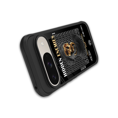 hidden enemies back phone cover | glass case for google pixel 9