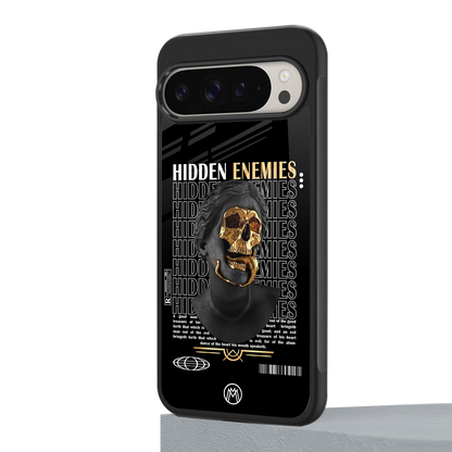 hidden enemies back phone cover | glass case for google pixel 9 pro