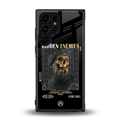 hidden enemies back phone cover | glass case for samsung galaxy s24 ultra