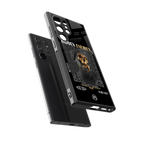 hidden enemies back phone cover | glass case for samsung galaxy s23 ultra