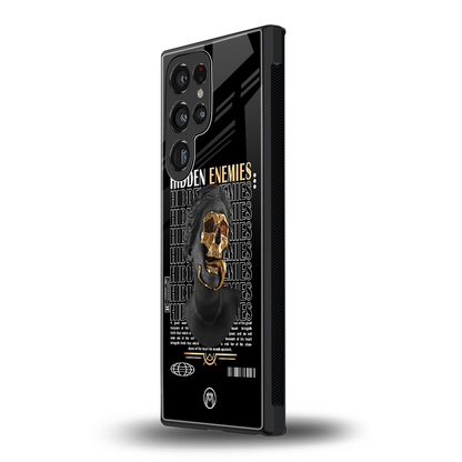 hidden enemies back phone cover | glass case for samsung galaxy s24 ultra
