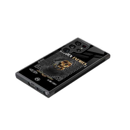 hidden enemies back phone cover | glass case for samsung galaxy s24 ultra