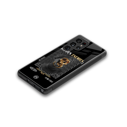 hidden enemies back phone cover | glass case for samsung galaxy s25 ultra