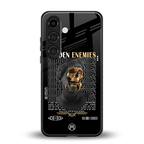 hidden enemies back phone cover | glass case for samsung galaxy s25 plus