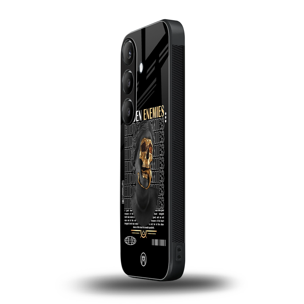 hidden enemies back phone cover | glass case for samsung galaxy s24