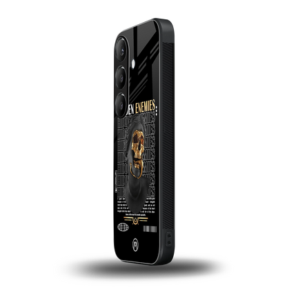hidden enemies back phone cover | glass case for samsung galaxy s24 fe