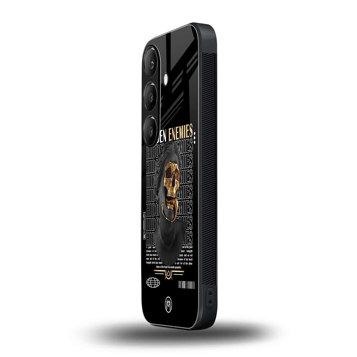 hidden enemies back phone cover | glass case for samsung galaxy s23 plus