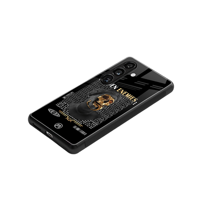 hidden enemies back phone cover | glass case for samsung galaxy s24 fe