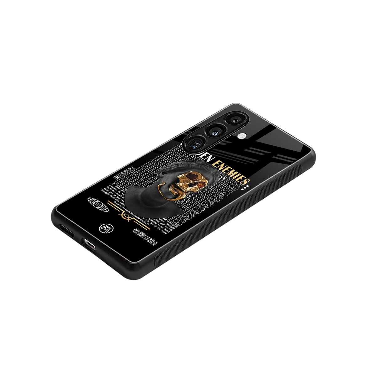 hidden enemies back phone cover | glass case for samsung galaxy s23 plus