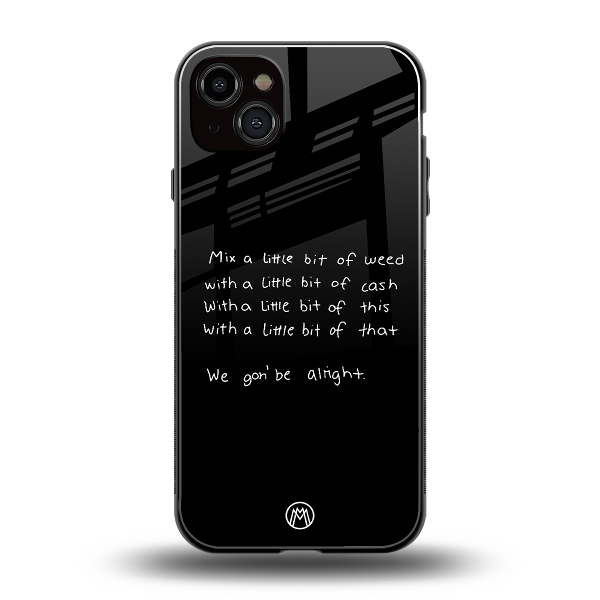 high life back phone cover | glass case for iphone 15 plus