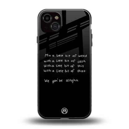 high life back phone cover | glass case for iphone 15 plus