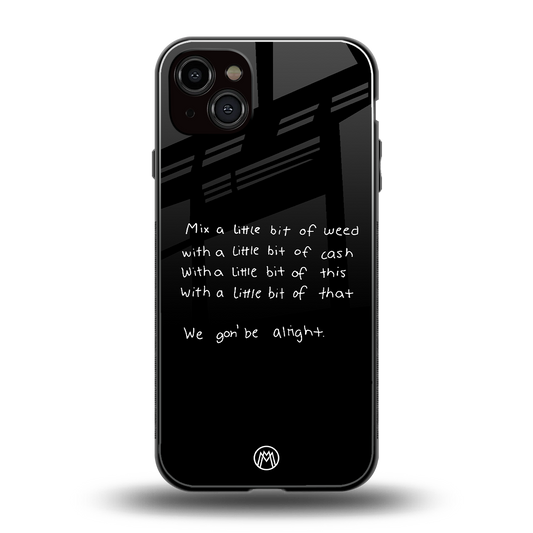high life back phone cover | glass case for iphone 15 plus