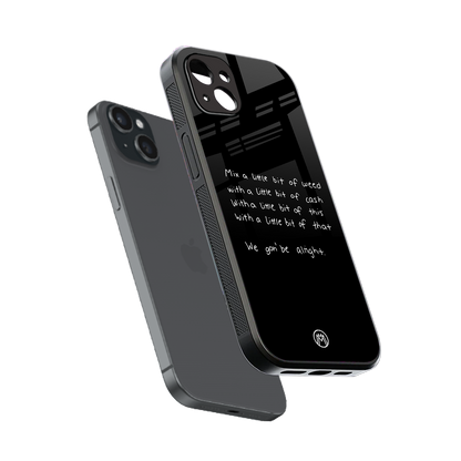 high life back phone cover | glass case for iphone 15 plus