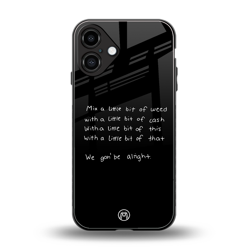 high life back phone cover | glass case for iphone 16 plus