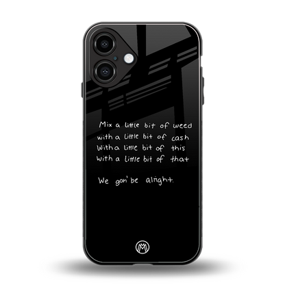 high life back phone cover | glass case for iphone 16 plus