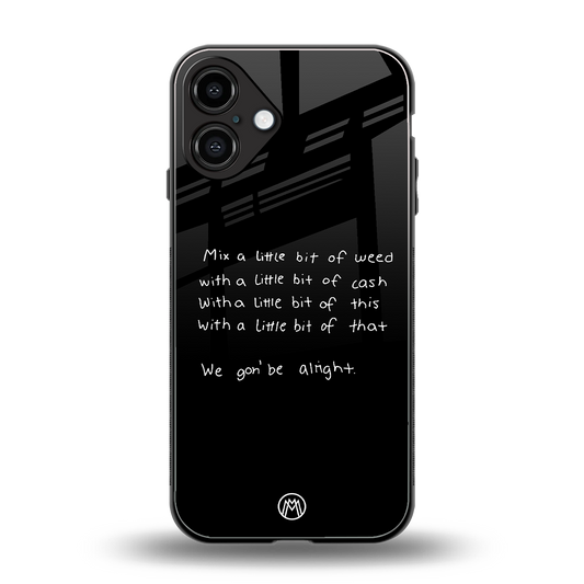 high life back phone cover | glass case for iphone 16 plus