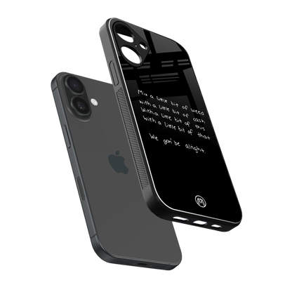 high life back phone cover | glass case for iphone 16 plus
