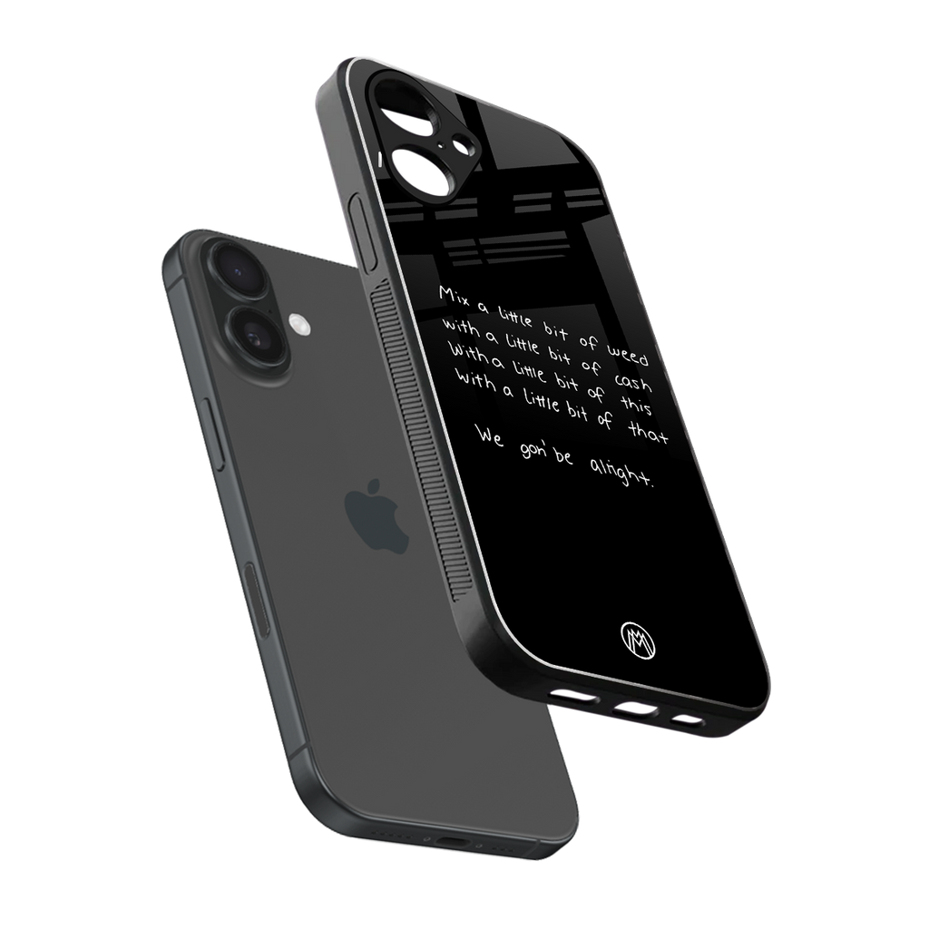 high life back phone cover | glass case for iphone 16