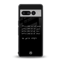 high life back phone cover | glass case for google pixel 7 pro