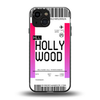 hollywood boarding pass ticket back phone cover | glass case for iphone 13 mini