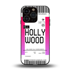 hollywood boarding pass ticket back phone cover | glass case for iphone 13 pro