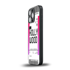 hollywood boarding pass ticket back phone cover | glass case for iphone 13 pro