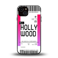 hollywood boarding pass ticket back phone cover | glass case for iphone 13