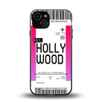 hollywood boarding pass ticket back phone cover | glass case for iphone 13