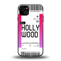 hollywood boarding pass ticket back phone cover | glass case for iphone 14 plus