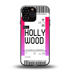 hollywood boarding pass ticket back phone cover | glass case for iphone 14 pro max